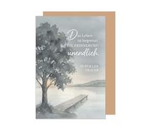 Edition Seidel Premium Sympathy Card with Envelope. Sympathy Card Condolence Card Folding Card Saying Sincere Condolence Compassion Commemoration Consolation Hope Power Memory (T1271 SW026)