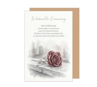 Edition Seidel Premium Sympathy Card with Envelope. Sympathy Card, Condolence Card, Folding Card, Saying In Loving Remembrance, Compassion, Comassion, Commemoration, Consolation, Hope, Strength (T1264