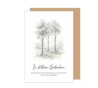 Edition Seidel Premium Sympathy Card with Envelope. Sympathy Card Condolence Card Folding Card Saying In Silent Remembrance Compassion Remembrance Condolence Comfort Hope Power (T1247 SW026)