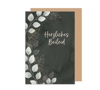 Edition Seidel Premium Sympathy Card with Envelope, Sympathy Card, Folding Card with Text "Herzliches Beileid Anteilnahme Gedenken Mitgefühl Trost Hoffnung Kraft Zuversicht