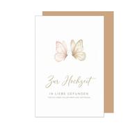Edition Seidel Premium Wedding Greeting Card With Envelope - Congratulations Card German Text Wedding Couple Man & Woman Love Closeness Trust (H537 SW026)