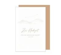 Edition Seidel Premium Wedding Greeting Card With Envelope - Congratulations Card German Text Wedding Couple Yes Man & Woman Love Trust (H536 SW026)