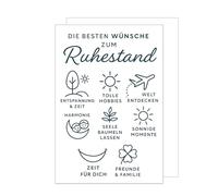 Edition Seidel Premium XXL Maxi Retirement Card with Envelope Format DIN A4 Retirement Card Greeting Card Greeting Card Saying Pension Retirement Goodbye Colleagues Man Woman Best Wishes (A4-R1004)