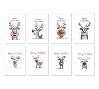 Edition Seidel Set of 8 Exclusive Premium Christmas Cards with Envelopes. Double/Folding Card Postcard Greeting Merry Christmas Xmas for Family and Friends