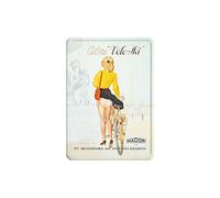 Éditions Clouet 29119 Poster Sign Plaque Culotte Vélo-Ski Wilquin 15 x 21 cm CP Metal