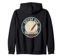 Editor Dad Writing Proofreading Grammar Editing Father's Day Zip Hoodie