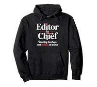 Editor In Chief Red Pen Running The Show Humor Pullover Hoodie