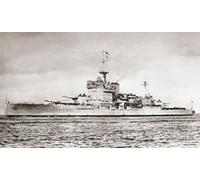 EDITORIAL HMS Warspite a Queen Elizabeth-class battleship. From British Warships published 1940 Poster Print by Hilary Jane Morgan (19 x 11)