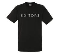 Editors Logo Black Herren T-Shirt Men Rock Band Tee Shirt XXL