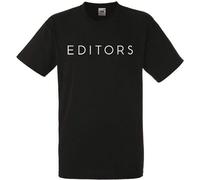 Editors Logo Black Men T-Shirt Men Rock Band Tee Shirt Black XL