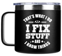 Edizzone Gifts for Dad from Daughter for Fathers Day Gift, Best Dad Birthday Gifts from Son, Gift for Grandpa, Uncle, Men, Stainless Steel Funny Mug, 14oz