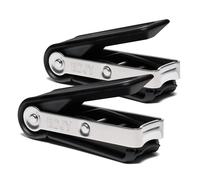 EDJY Fingernail Cutter - Precision Stainless Steel Nail Cutters for Fingernails | Sharp Blade, Ergonomic Design, Durable & Rust-Resistant | Ideal for Men and Women | Black | 2-Pack