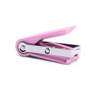 EDJY Fingernail Cutter, Quartz Pink | Sharp single-blade design delivers clean, precise cuts. Ergonomic stainless steel resists rust for lasting durability.