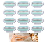 Edksegjcsous 12 Pcs Replacement Razor Blades Compatible with Gillette Venus, Extra Smooth Women's Razor Blade Refills, 3 Layer Blade & Pivoting Head, Effortless Glide, Easy to Replace (Pack of 6)