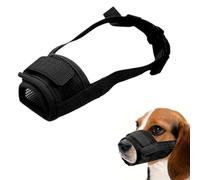 Edksegjcsous Dog Muzzle, Small, Black, Nylon Mesh, Adjustable, Anti Bark, Breathable, Soft, for Small Dogs