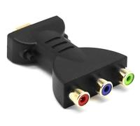 Edksegjcsous High-Definition AV Video Adapter - HDMI to AV RGB RCA Converter, Portable 1080P HD HDMI Male to 3 RCA Female Component Converter, Universal Compatibility for TV, Laptop, PC, DVD