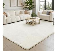 Edlbaegy Rugs Living Room 120x170cm Cream Area Rug Non Slip Fluffy Floor Carpet Non Shedding Modern Rugs for Bedroom Kid Room Lounge Bathroom