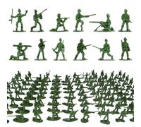 EDLMKM 100 PCS Mini Plastic Soldiers Figures, Toy Soldiers Army Toys, 12 Style Soldiers Poses Traditional Green, Mini Army Man Toy Set for Boy, DIY War Scene, for Kids and Adult