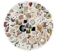 EDLMKM 100 PCS Vintage Stickers for Kindle, Waterproof Aesthetics Stickers, Bookish Smutty Sticker, Reading Booktok Glitter, for Notepad Album Scrapbooking Sticker Decoration