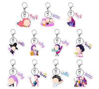 EDLMKM 11 PCS K-pop Keychains, Acrylic Keychains Set, Double-Sided Keychain, Great Gift for Anime Enthusiasts, Colorful Hun-trix Keychain for Bag, Backpack, Mobile Phones Decor