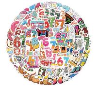EDLMKM 111 pcs Six Seven Meme Stickers, 6/7 Stickers, Funny Computer Sticker Decoration Supplies Waterproof Decals for Laptop, Phone, Water Bottle - Meme Gifts, Trendy Viral Gifts for Teens & Adults
