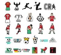 EDLMKM 27 Pcs DIY Shoe Charms, Shoe Decoration Charm, Football Accessories, Letter Decoration Charms, for Kids, Boys, Teens, Men