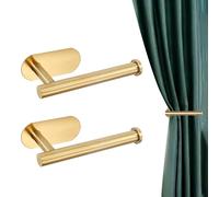 EDLMKM 2PCS Metal Curtain Holdbacks, No Drill Tie Backs Hooks for Drapes, Curtain Tie Backs Hooks, Wall Mounted Window Holder, for Home & Office Window Drapery or Hanging Items