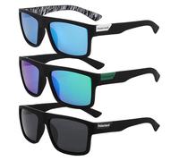 EDLMKM 3 Pack Polarized Sunglasses Men, Mens Sunglasses, Lightweight Rectangular Sun Glasses Men, UV400 Protection, For Driving Fishing Running Cycling Golf