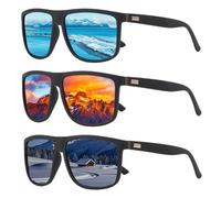EDLMKM 3PCS Polarized Sunglasses for Men/Women, Mens Sunglasses, UV Protection, Vintage/Classic/Elegant Lightweight Frame, Sun Glasses Men Golf/driving/fishing/travel Eyewear