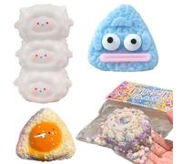 EDLMKM 4 Pcs Squishy Toys Set, Super Soft Squeeze Toys, Fufu Squishy Stress Relief Toy, Ultra Soft Decompression Squeeze Toys, Suitable for Stress Relief Children and Adults Birthday Gifts