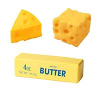 EDLMKM 4Pcs Cheese Squishy, Lovely Unbreakable Cute Cheese, Taba Squishy Set, Anxiety Relief Fidget Toy Sensory Toys For Adults & Kids