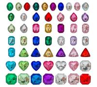 EDLMKM 52 Pcs Rhinestone Shoe Charms for Croc Charmss, Bling Gems Cristal Shoe Decoration Charms Jewel Accessories for Women Girls, Crystal Diamond ShoeAccessories, DIYCharms Accessories