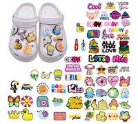 EDLMKM 65 Pcs Summer Shoe Charms for Clog Shoe Charms Set Clogs Various Kawaii SHOE Accessories CHARMS Decorations for Holidays, Girls, Boys, Kids, Teens