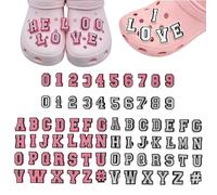 EDLMKM 74 Pieces Number Letter Shoe Charms, Croc Sandals & Clog Shoes Decorations, Numbers A - Z 0-9, Alphabet Abc-Z Shoe Charms Jiblets For Crocs Decoration, Present For Birthday Party Favors