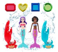 EDLMKM 8pcs Pool Toys, Diving Mermaids Toys Swimming pool Toy, Marine gem Underwater Training Diving Game Toy for Kids Summer Swimming Pool Party