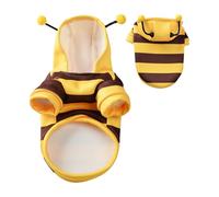 EDLMKM Distinctive Style Dog Bee Hoodies, Bee Cat Costume, Halloween Pet Costume, for Pet Small Medium Dogs Puppy Chihuahua Yorkie Halloween Party Cosplay (M)
