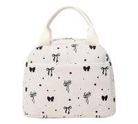 EDLMKM Insulated Lunch Bag for Women Kids, Chic Butterfly Bow Insulated Lunch Bag for Girls, Two-Meal Storage Space, for Women Her Wife Preppy Stuff