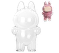 EDLMKM Protective Case for LA-BU-BU, PVC Transparent Hard Case for Hanging Walking Models, Modern and Durable, Protect Your Cute Doll (No Doll, 17cm)