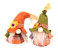 EDLMKM Set of 2 Autumn Gonk Decorations, Fall Harvest Gnomes for Home Decor, Autumn Decorations, Sunflower Maple Leaf Elf Dwarf Decor for Farmhouse Holiday Home Kitchen Party