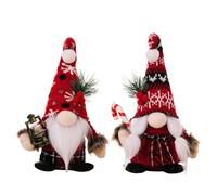 EDLMKM Set of 2 Christmas Gonk Plush Ornaments Decor, Gnome Christmas Ornaments, Cute Traditional Mr & Mrs Santa, Christmas Gonks, Christmas Decorations, for Table, Shelf, Bedroom, Decor