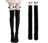 EDLMKM Women's Fluffy winter Cosy Thermal Warm Knee-High Fuzzy Thick Soft Socks, Thick Warmer Soft Tall Long Boot Stockings, Over The Knee Thigh High Long Socks, Women Girls Christmas Unique Gift