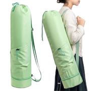 EDLMKM Yoga Mat Bag, Pilates Mat Bag, with Adjustable Carry Strap Pilates Bag with Bottle Pocket and Wet Compartment, Extra Wide, Fitness & Exercise Mat Travel Bag for Home Gym and Studio