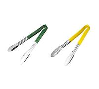 EDLP Hygiplas Colour Coded Serving Tong Green - 300mm & EDLP Hygiplas Colour Coded Serving Tong Yellow - 300mm