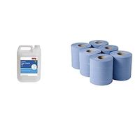 EDLP Jantex Concentrate Lemon Floor Cleaner - 5Ltr & EDLP Jantex Centre Feed Roll Blue 2ply 400 sheets (Pack 6)