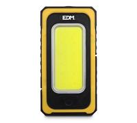 EDM 36126 Rechargeable Solar LED Flashlight with Hook and Magnet COB 10W 750lm, Multicolor, Small