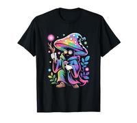 EDM Mushroom DJ Psychedelic Wizard Disco Rave T-Shirt