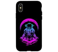 EDM Rave Music Festival Trippy Astronaut Crescent Moon Case for iPhone X/XS