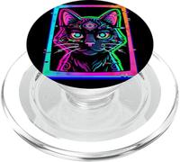 EDM Rave Outfits Festival Electronic Music Trippy Cat PopSockets PopGrip for MagSafe