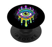 EDM Rave Outfits Festival Electronic Music Trippy Eye PopSockets Adhesive PopGrip