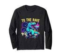 EDM Techno To The Rave Dinosaur Bass Roar Long Sleeve T-Shirt